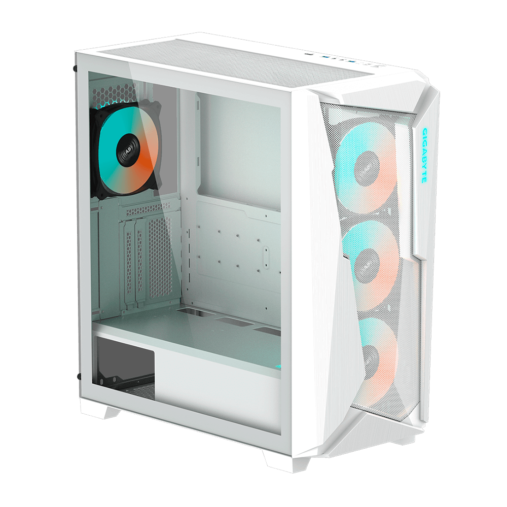 Gabinete Gigabyte C301 GLASS, Midi-Tower, ATX/E-ATX/Micro-ATX/Mini-ITX, Cristal Templado, USB 3.0/USB-C, Sin Fuente, 4 Ventiladores Instalados ARGB, Blanco, GB-C301GW - Image 2