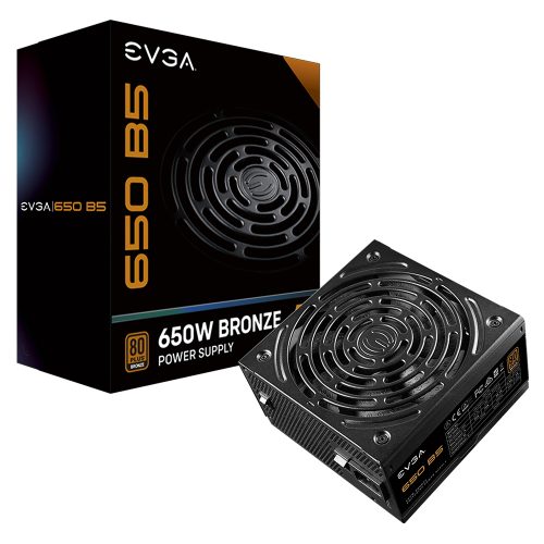 Fuente de poder 650 B5 EVGA, Certificación 80+ BRONZE, Full Modular, 220-B5-0650-V1