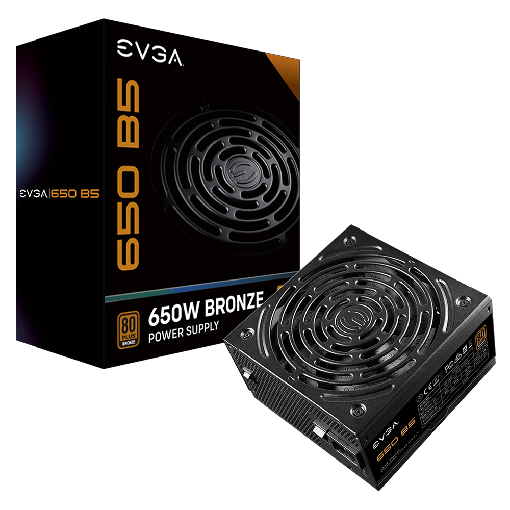 Fuente de poder 650 B5 EVGA, Certificación 80+ BRONZE, Full Modular, 220-B5-0650-V1