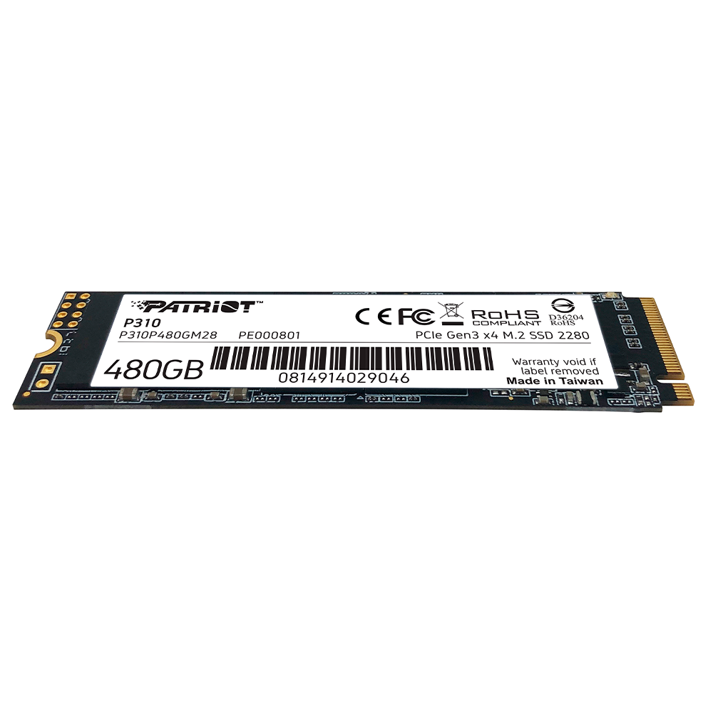 Unidad de Estado Sólido SSD Patriot P310 NVMe, 480GB, PCI Express 3.0, M.2, P310P480GM28 /MAX. 1 X CLIENTE - Image 2