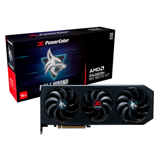 Tarjeta de Video POWER COLOR RX 9070 XT HELLHOUND, AMD Radeon, 16GB, 256-bit GDDR6, PCI Express 5.0, RX9070XT 16G-L/OC