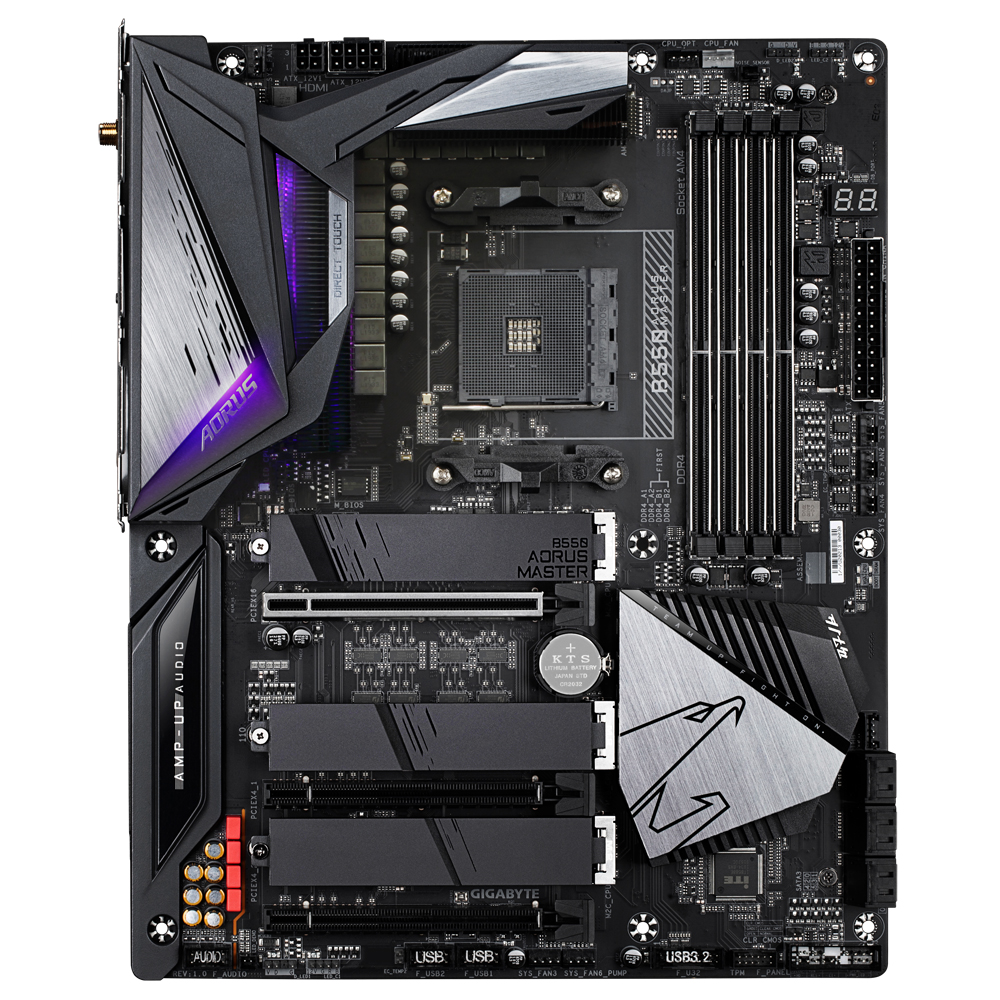 Tarjeta Madre Gigabyte B550 AORUS MASTER, AM4, AMD RYZEN 3000 SERIES, ATX - Image 2