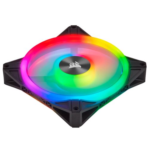 Ventilador Corsair iCUE QL120, RGB /120mm, 1500RPM, Negro-Gris, CO-9050097-WW