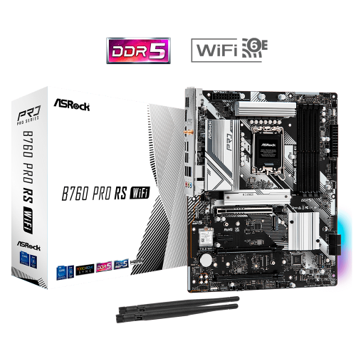 Tarjeta Madre ASRock B760 PRO RS WIFI, ATX, LGA1700, Intel B760, HDMI, Up To 192GB DDR5, B760 PRO RS WIFI