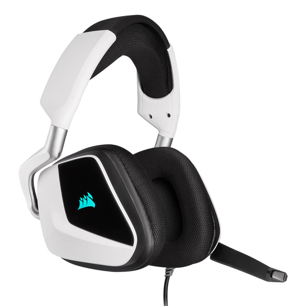 Diadema Corsair Void RGB Elite USB White con Microfono USB 7.1 Canales CA-9011204-NA - Image 2