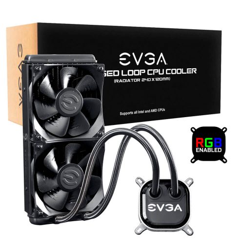 Sistema de Enfriamiento Liquido AIO EVGA CLC 240 Liquid - 240mm Intel y AMD, 400-HY-CL24-V1