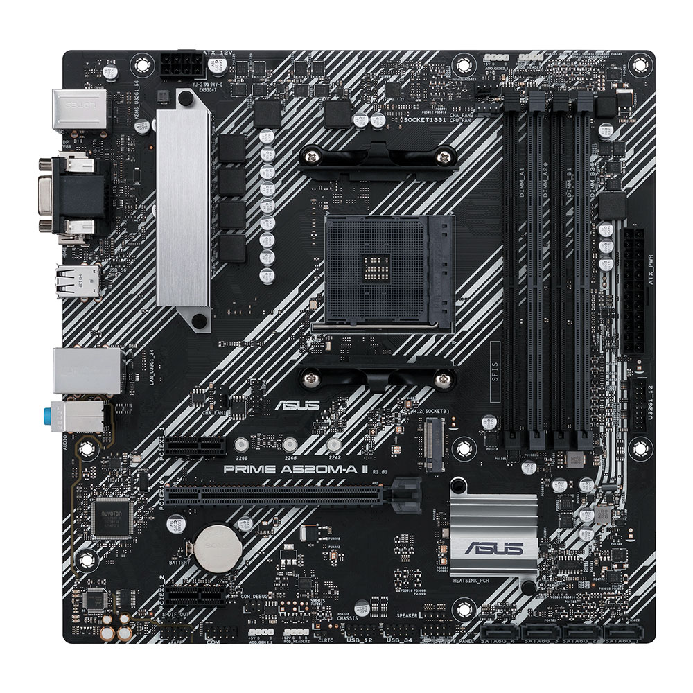 Tarjeta Madre Asus PRIME A520M-A-ll/CSM Socket AM4 AMD Ryzen 3ra Generación Ready A520 Micro ATX, DDR4 - Image 2