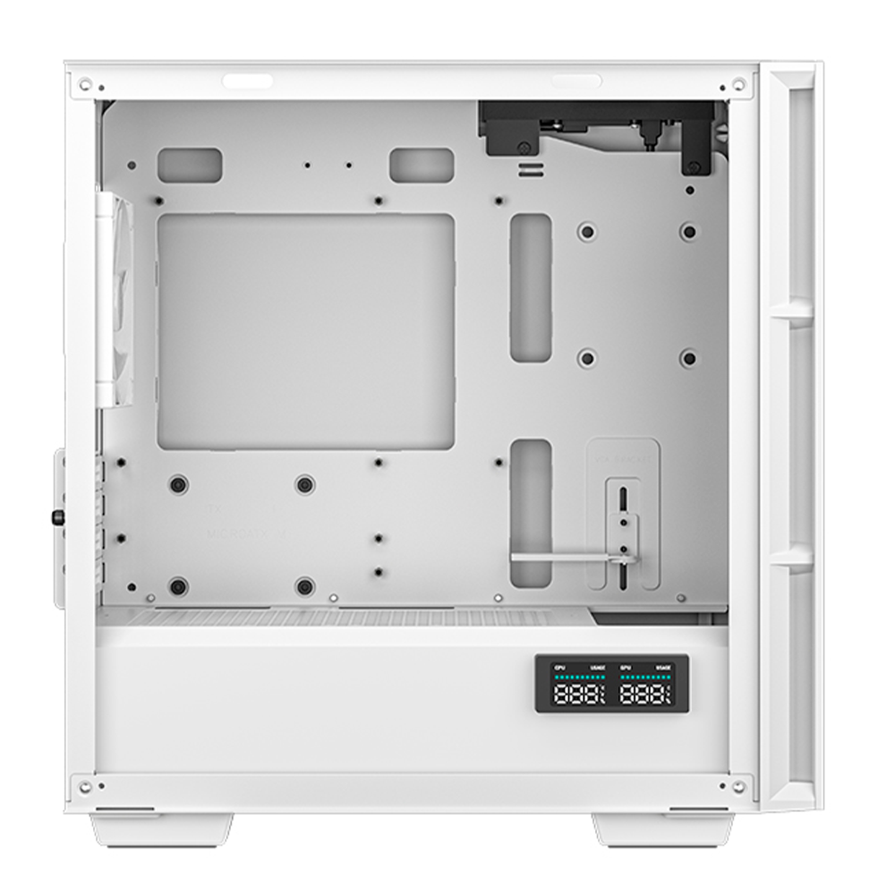 Gabinete DEEPCOOL CH360 DIGITAL, Mini-ITX/Micro-ATX, Cristal Templado, Pantalla Digital de Doble Estado en Tiempo Real, 3 Ventiladores Instalados, Blanco, R-CH360-WHAPE3D-G-1 - Image 5