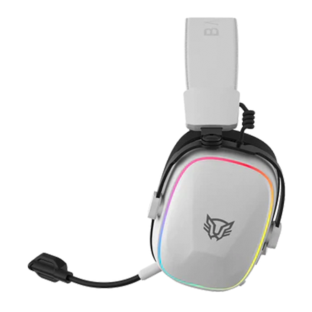 Audifonos Gamer Inalambricos Aeon 3 HS1100 Over Ear + Bluetooth V5.4 + 2.4 MHz + Aux + Bocinas 50 mm + Mic Desmontable, Sonido 7.1 + Compatible con PC + Dispositivos móviles + Consolas, Recargables + RGB, Legend Blanco, BR-938518 - Image 4