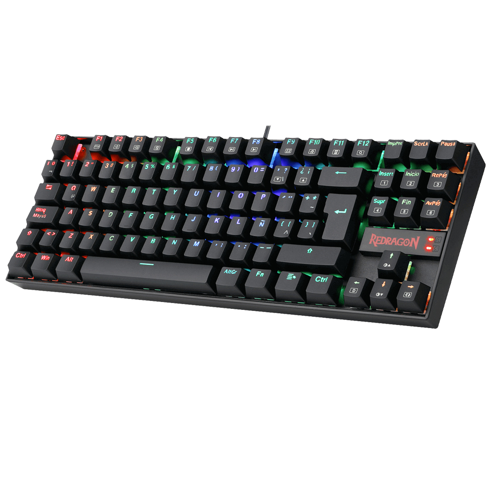 Teclado Gamer REDRAGON K552RGB-1R-SP-KUMARA, Alambrico, Led RGB, Español, Tenkeyless, Switch Redragon Red, Botones Multimedia (FN+) // NAVIDAD - Image 3