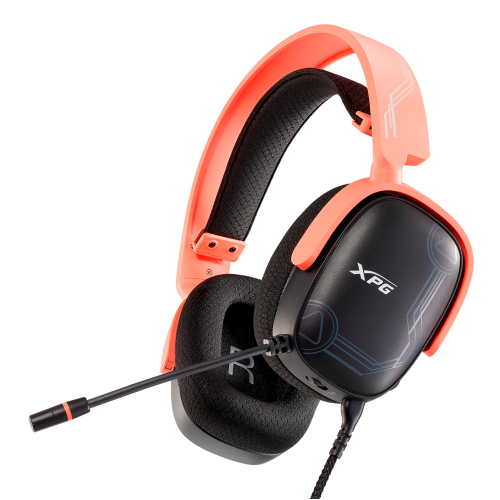 Audífonos Gamer XPG Precog S Mera, Alámbrico, 1.3 Metros, 3.5mm, Negro/Coral, PRECOG S-BK/OGCWW