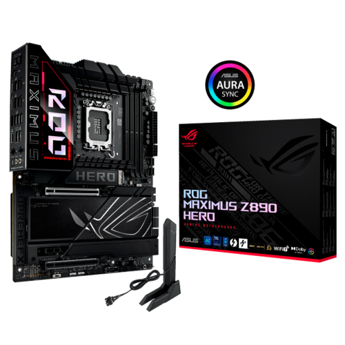 Tarjeta Madre ASUS ROG Maximus Z890 Hero, LGA1851, ATX, Intel® Core™ Ultra Series 2 Ready, 22+2+1+2 Etapas, DDR5, WiFi 7, 3XPCIe® 5.0 M.2, Thunderbolt™ 4, USB Type-C®, ROG MAXIMUS Z890 HERO