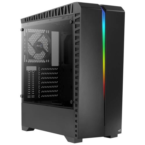 Gabinete Aerocool Scar RGB, Negro, Cristal Templado, ATX, USB 3.0, HD Audio