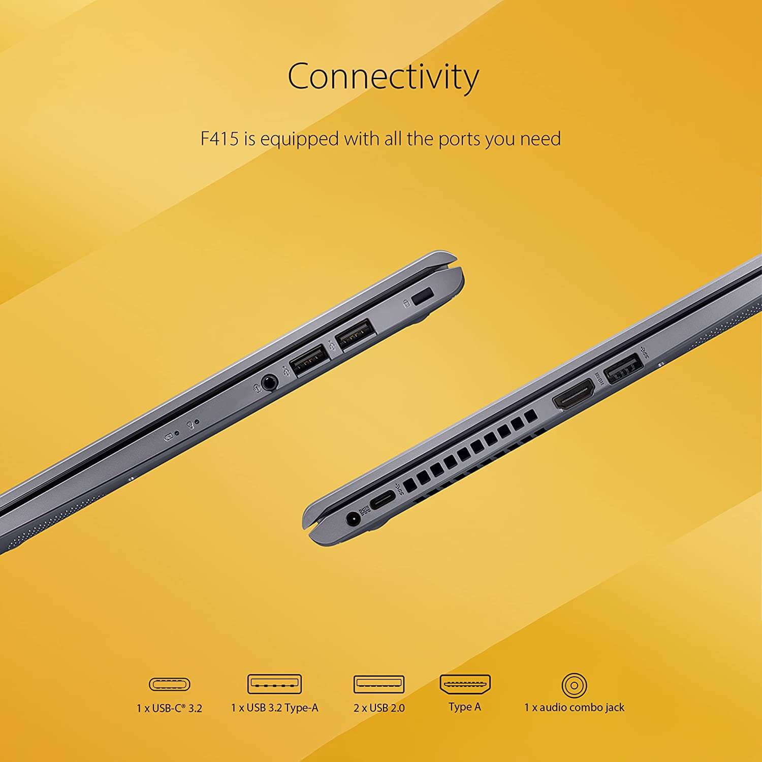 Laptop ASUS VivoBook F415E 14 Pulgadas, Pantalla IPS FHD, 4GB RAM up to 12GB, Procesador Intel Core i3 1115G4, DDR4, SSD PCIe de 128 GB, Lector de huellas dactilares, Windows 11 Home en modo S, Gris pizarra, F415EA-AS31 - Image 7