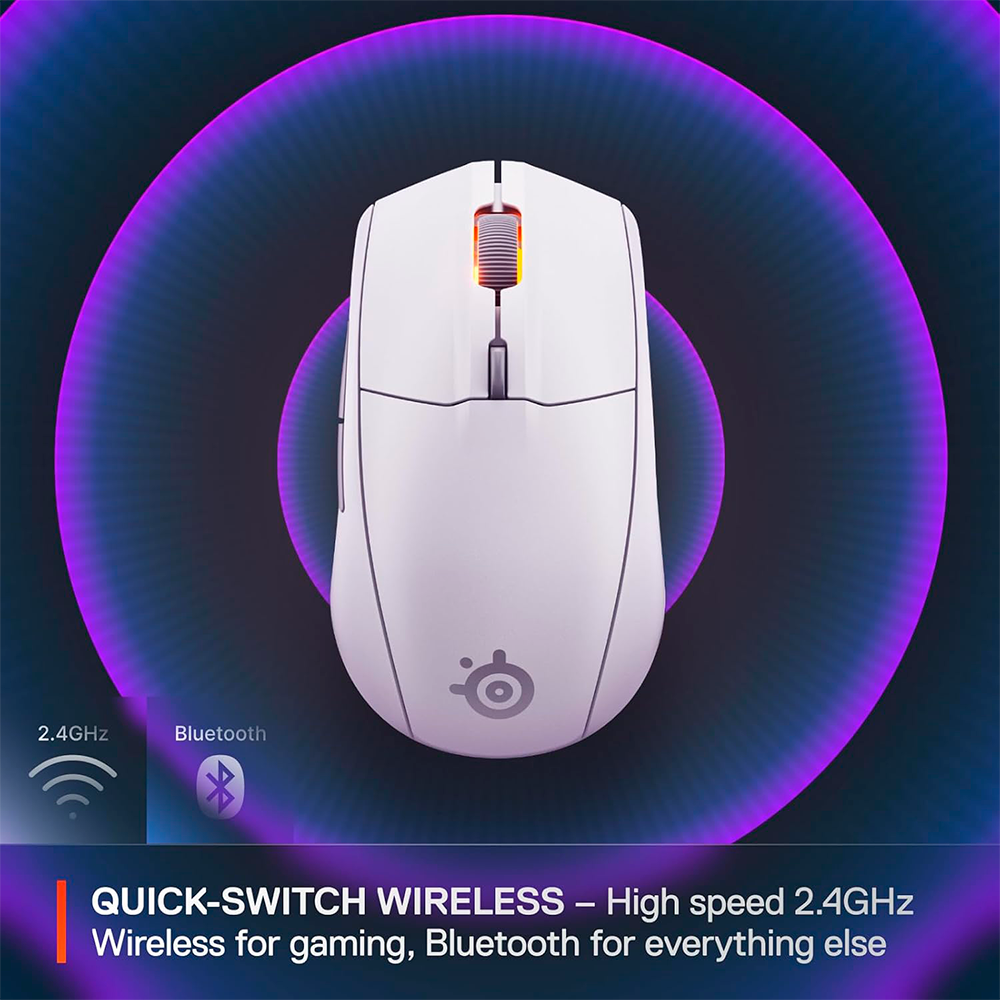 Mouse Inalámbrico SteelSeries Rival 3 Wireless, RGB, 18000 DPI, Wireless TrueMove Air, Optico, 6 Botones, 62688, NAVSTEEL - Image 3