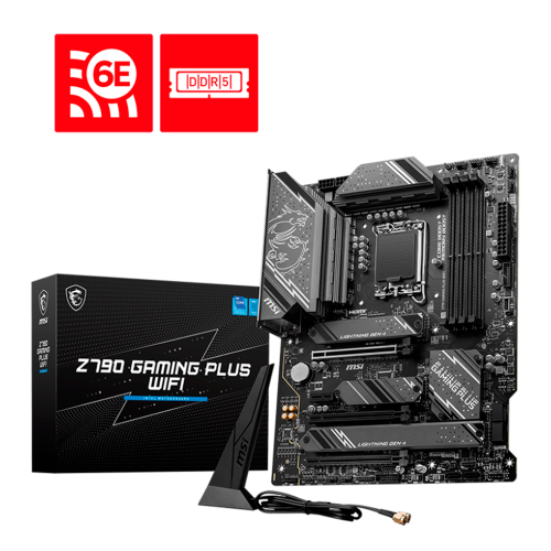 Tarjeta Madre MSI Z790 GAMING PLUS WIFI, LGA1700, Z790, DDR5, 4 DIMM, Z790 GAMING PLUS WIFI