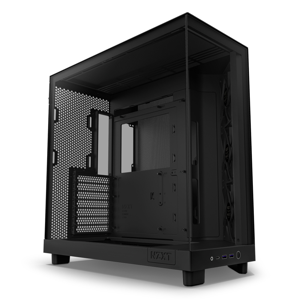 Bundle Gabinete NZXT H6 FLOW BLACK, Cristal Templado, Mini-ITX, Micro-ATX, ATX, USB 3.2, USB 3.2 Gen.2 Tipo C, Sin Fuente, Negro + Unidad de Ventilador monocasco - Image 2