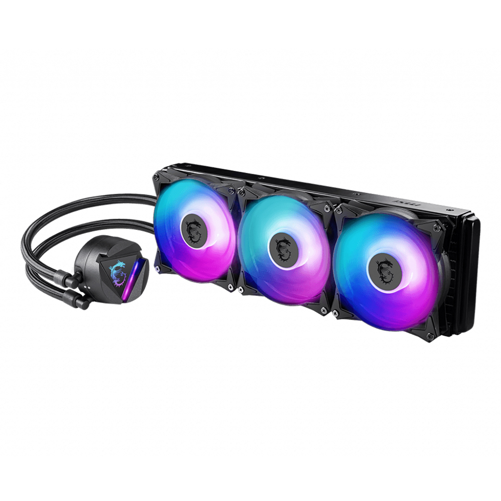 Sistema de Enfriamiento Liquido AIO MSI MAG CORELIQUID 360R - 120mmX3 (360mm) Intel y Amd, MSI Mistyc Light - Image 2