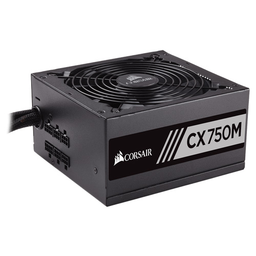 Fuente de poder Corsair CX750M, Semimodular, 750W, 80+ Bronce, Recertificada, CP-9020061-NA/RF