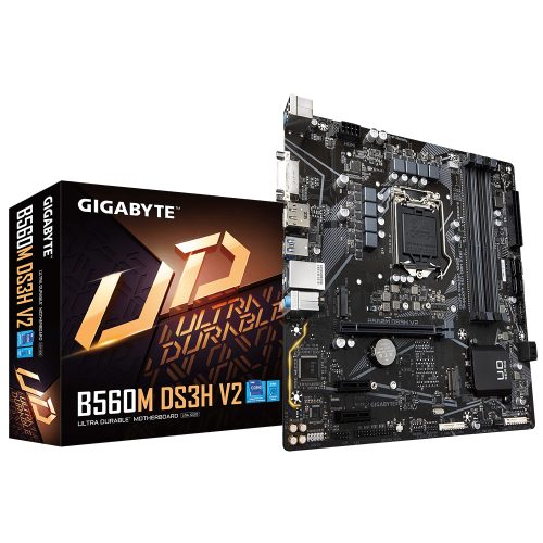 Tarjeta Madre Gigabyte B560M DS3H V2 Socket LGA1200 Intel B560 Micro ATX, DDR4, Intel Core 11th Generación