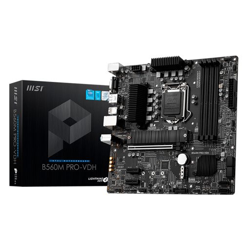 Tarjeta Madre MSI B560M PRO-VDH Socket LGA1200 Intel B560 Micro ATX, DDR4, Intel Core 11th Generación