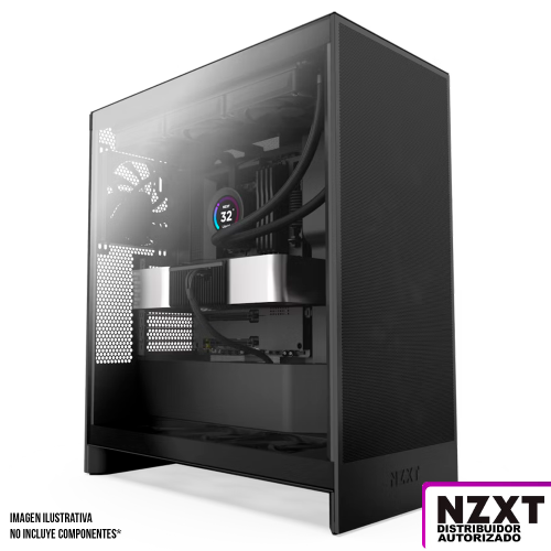 Gabinete NZXT H7 FLOW Negro, Versión 2024, Cristal Templado, ATX, Sin Fuente, USB Tipo C, 3 Ventiladores 120mm Instalados, CM-H72FB-01, H7PROMO
