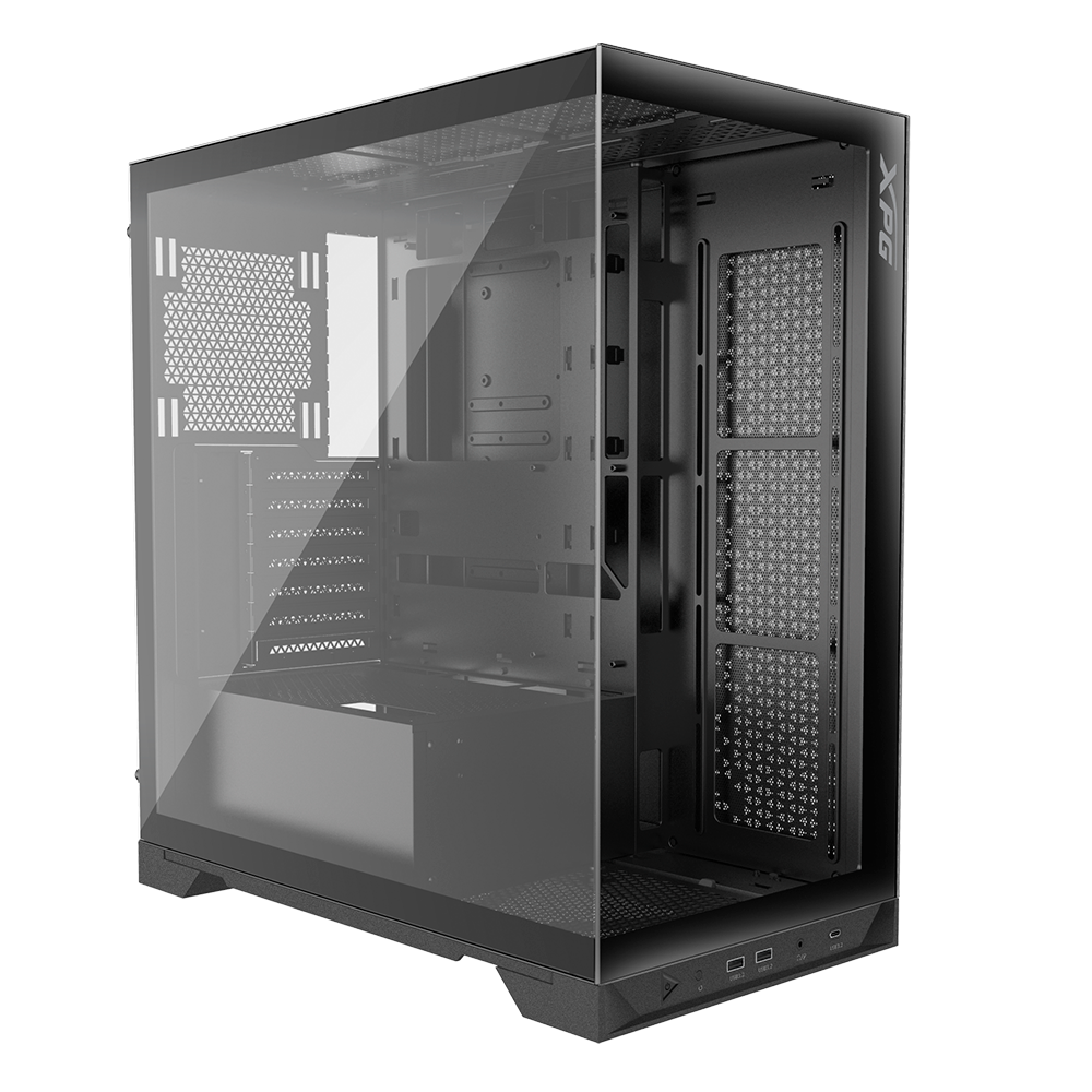 Gabinete XPG Invader X Black, Cristal Templado, ATX, USB 3.2, Audio HD, Incluye 5 Ventiladores, INVADERXMT-BKCWW - Image 2