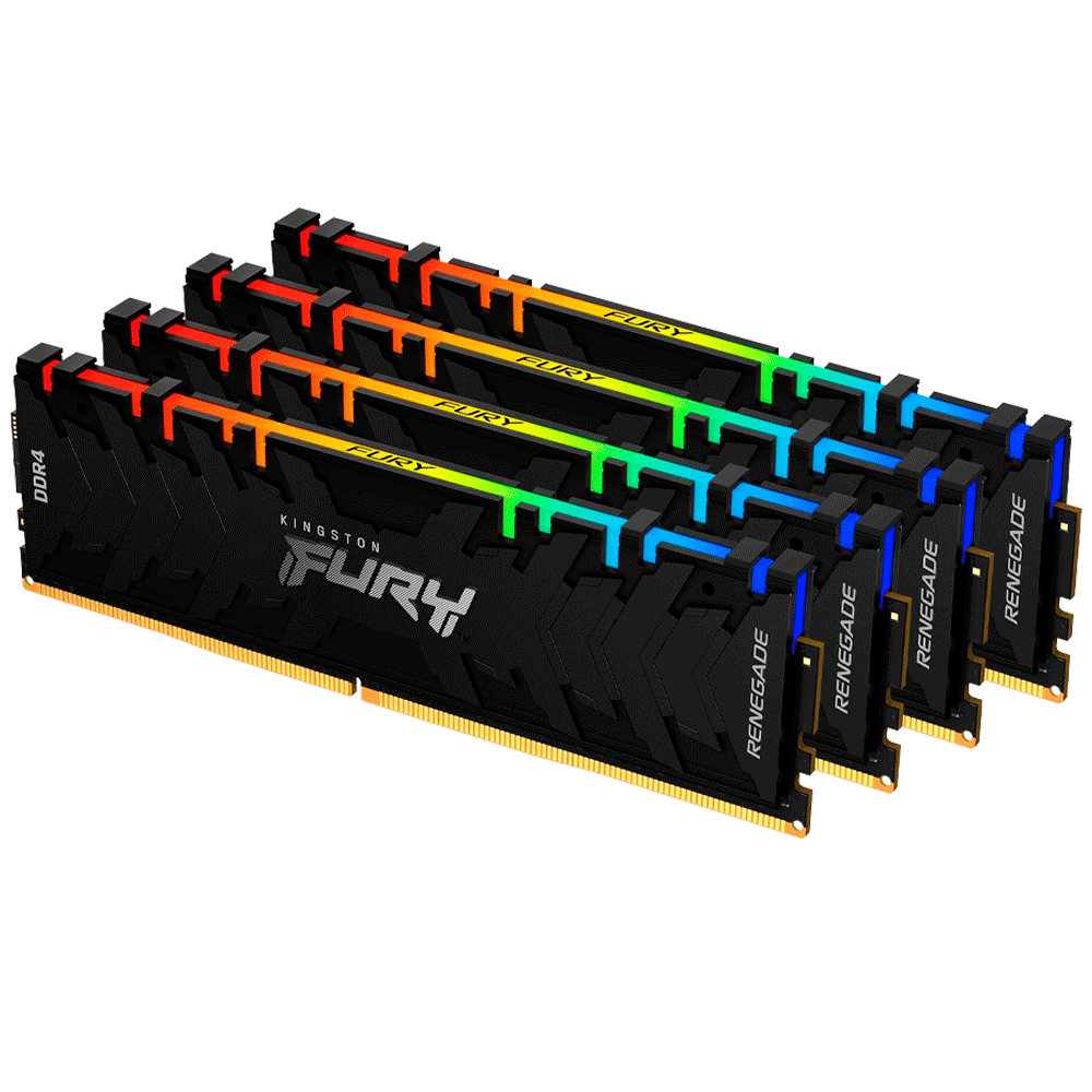 Memoria RAM DDR4 128GB 3000MHz Kingston Renegade RGB Kit 4x32GB Negro, KF430C16RBAK4/128 /MAX. 1 X CLIENTE - Image 4