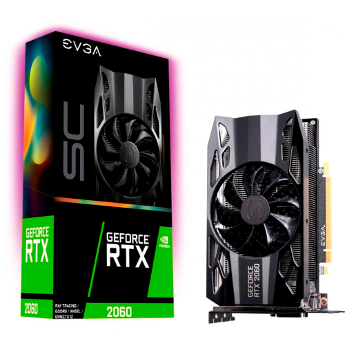 Tarjeta de Video Nvidia GeForce RTX 2060, 6GB GDDR6, EVGA SC, 06G-P4-2062-KR, 3 AÑOS DE GARANTIA