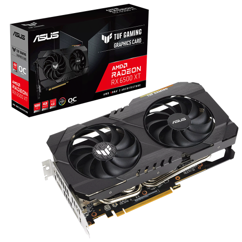 Tarjeta de video Radeon RX 6500 XT 4GB GDDR6, ASUS TUF GAMING, HDMI, DP/ PCI-e 4.0, Nuevo Chip RDNA 2, TUF-RX6500XT-O4G-GAMING, 3 AÑOS DE GARANTIA NACIONAL