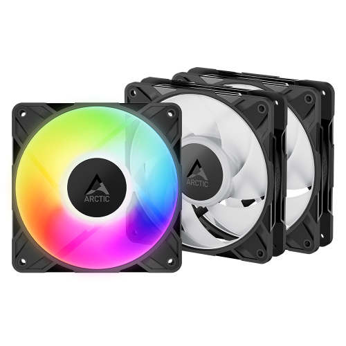 Kit 3 Ventiladores Arctic P12 PRO A-RGB, 3x120mm, 3000RPM, Negro, ACFAN00310A
