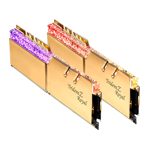 Memoria RAM de Lujo 16GB DDR4 GSkill Trident Z Royal Gold, RGB, 3600Mhz Kit 2x8GB, F4-3600C18D-16GTRG /MAX. 1 X CLIENTE