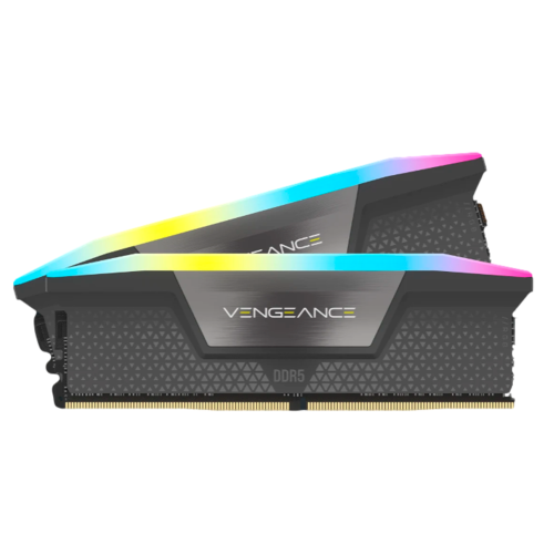 Memoria RAM Corsair Vengeance RGB, 32GB (2x16GB), DDR5, 6000MHz, CL30, iCUE, Gris, CMH32GX5M2B6000Z30K /MAX. 1 X CLIENTE
