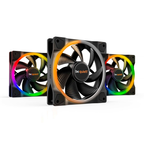 Kit Ventiladores be quiet! Light Wings ARGB, 120mm, 1700RPM, Negro, 3 Piezas, BE QUIET LIGHT WINGS