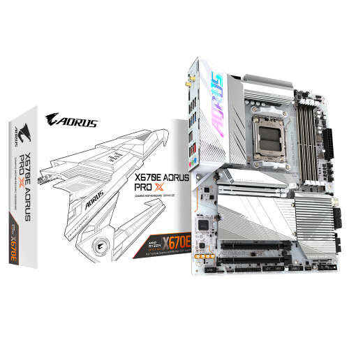 Tarjeta Madre GIGABYTE X670E AORUS PRO X, Socket AM5, AMD X670, HDMI, Up to 192B DDR5 para AMD, X670E AORUS PRO X
