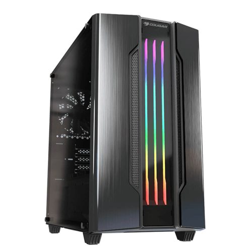 Gabinete Cougar Gemini M Iron Gris RGB, Cristal Templado Micro ATX, USB 3.0, 385TMB0.0001