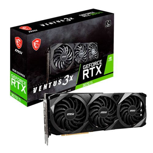 Tarjeta de Video Nvidia GeForce RTX 3070 Ti, MSI VENTUS 3X 8G OC, 912-V505-007, 3 AÑOS DE GARANTIA NACIONAL