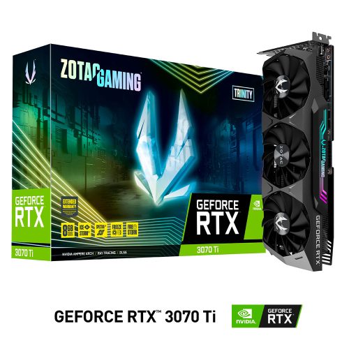 Tarjeta de Video Nvidia GeForce RTX 3070 Ti, Zotac Trinity LHR, ZT-A30710D-10P, 2 AÑOS DE GARANTIA NACIONAL /