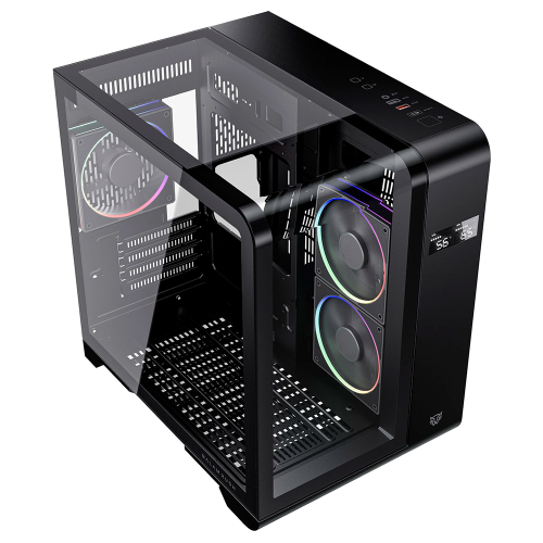 Gabinete BALAMRUSH TANK EXPERT CURVE 6400, Mini-Tower, Micro-ATX/ITX, USB 2.0/3.0, Sin Fuente, Black, BR-941617