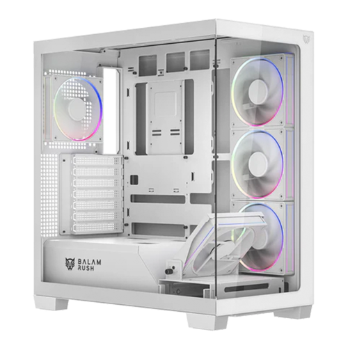 Gabinete BALAMRUSH TANK POLAR 7900, Mid-Tower, ATX-Micro-ATX/ITX, USB 2.0/3.0, Incluye 5 Ventiladores, Sin Fuente, White, BR-941488