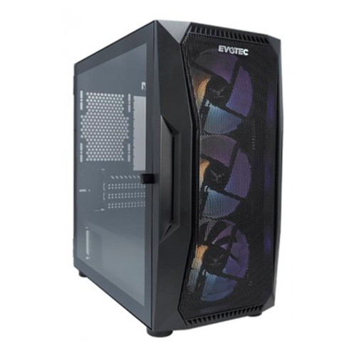 Gabinete Evotec Seoul EV-1019, Cristal Templado, Midi-Tower, Micro-ATX/Mini-ATX, USB 3.0/2.0, 3 Ventiladores Instalados, Negro, EV-1019