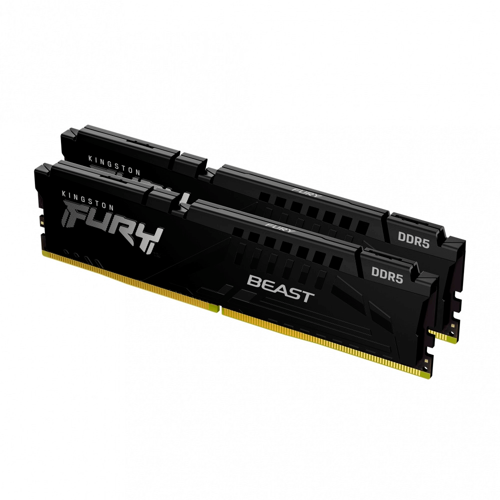 Kit Memoria RAM Kingston Fury Beast DDR5, 6000MHz, 32GB (2 x 16GB), CL40, XMP, KF560C40BBK2-32 /MAX. 1 X CLIENTE