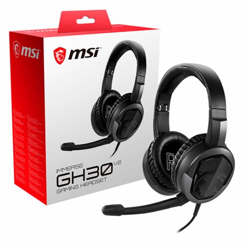 Diadema Gamer MSI Immerse GH30 V2, Estereo, Jack 3.5mm, Multiplataforma
