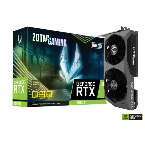 Tarjeta de Video Nvidia GeForce RTX 3060 TI 8GB GDDR6X, ZOTAC TWIN EDGE, ZT-A30620E-10P, 2 AÑOS DE GARANTIA NACIONAL