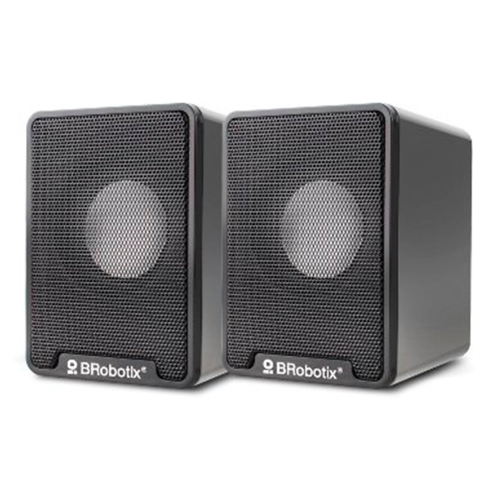 Bocinas Multimedia BRobotix 963937, Alámbrico, 2.0 Canales, USB/3.5mm, Negro, 963937