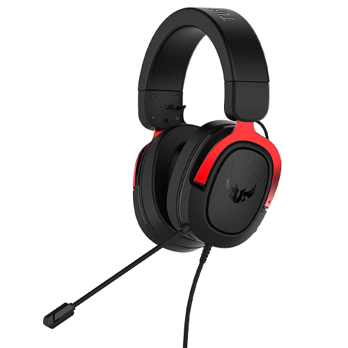 Diadema ASUS Audífonos Gamer TUF Gaming H3 7.1, Alámbrico, 1.3 Metros + 1.3 Metros de Extensión, 3.5mm, Negro-Rojo, TUF GAMING H3 RED