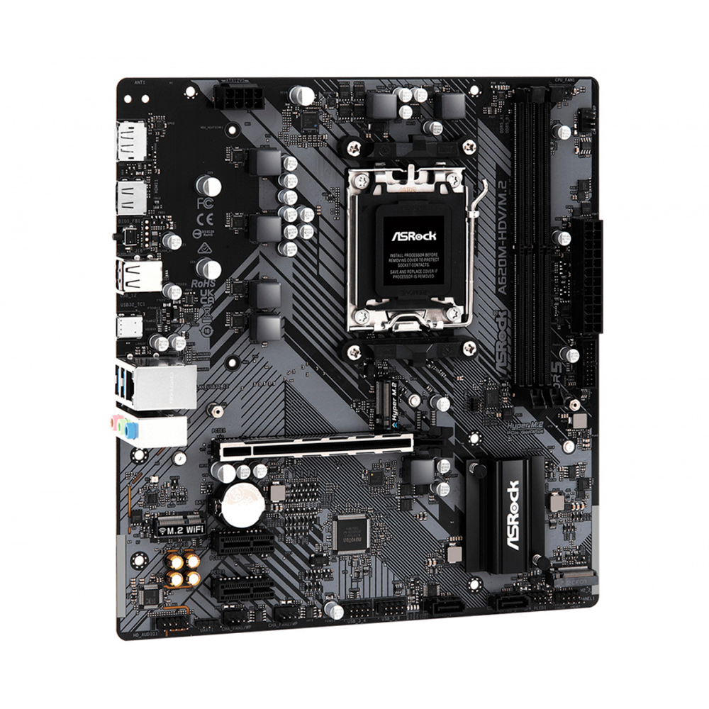 Tarjeta Madre ASRock Micro-ATX A620M-HDV/M.2, Socket AM5, AMD A620, HDMI, Up To 96GB DDR5, ASROCK A620M-HDV/M.2 - Image 3