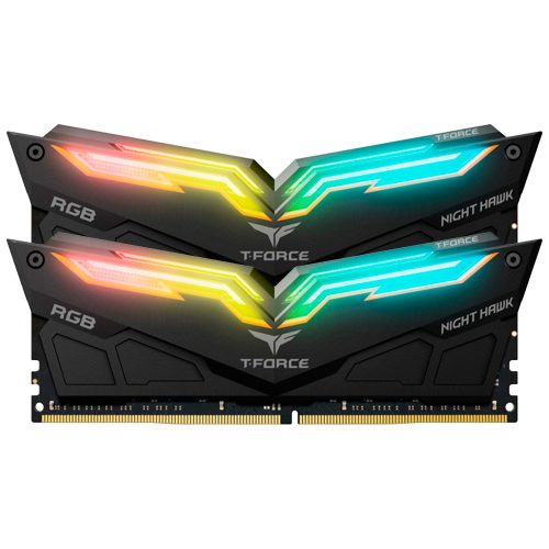 Memoria Ram TeamGroup NIGHT HAWK RGB, 16GB (8GBx2), 3600MHz, DDR4, TF14D416G3600HC18JDC01 /MAX. 1 X CLIENTE