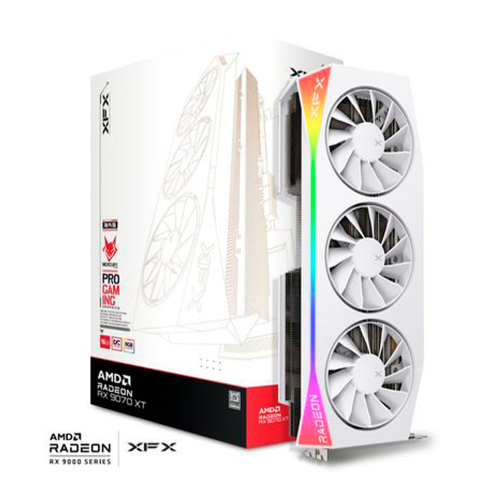 Tarjeta de Video XFX RX 9070 XT MERCURY OC Edition, AMD Radeon, 16GB, 256-bit GDDR6, PCI Express 5.0, RX-97TRGBBW9