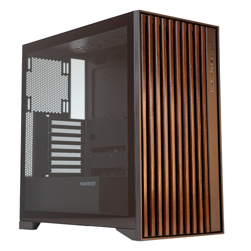 Gabinete Munfrost ALDER, Cristal Templado Reforzado, ATX-Micro ATX-Mini ITX, 2 Ventiladores 160mm Incluidos, Gran Flujo de Aire, Incluye Controlador Alder-1, Black/ NAVIDAD